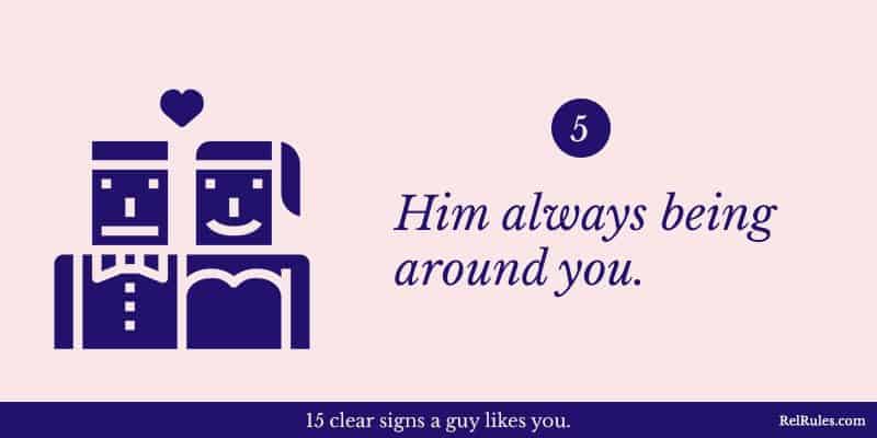 signs a guy likes you