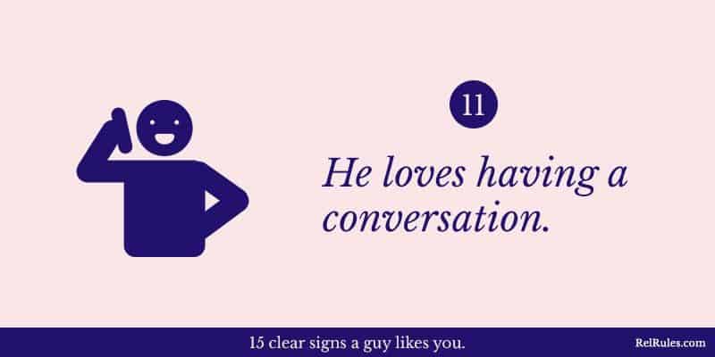 signs a guy likes you